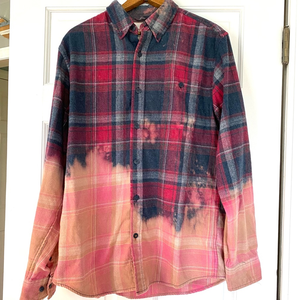 Distressed reverse flannel